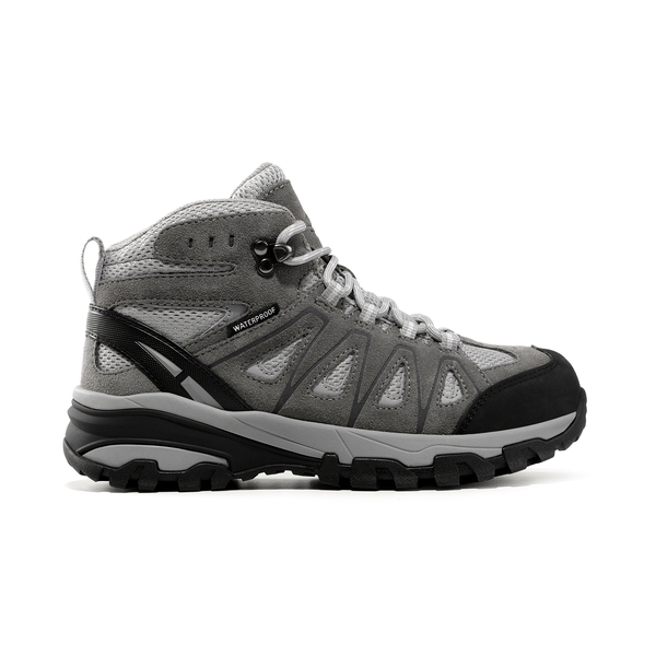 Women's Suede Waterproof Hiking Boots 【Wide Fit】 - LIGHT GREY - 2